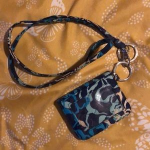 Vera Bradley id case and lanyard